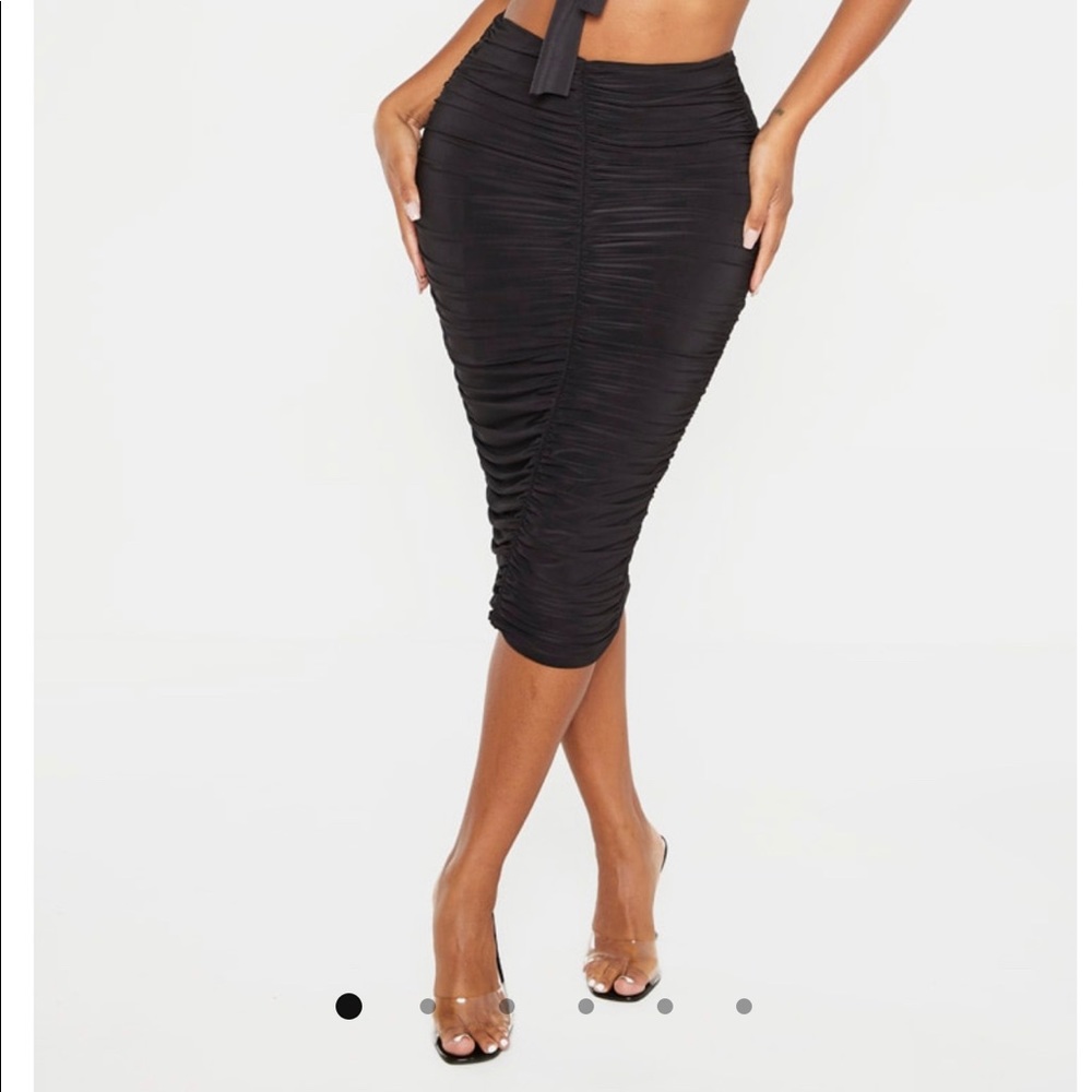 Slinky white skirt